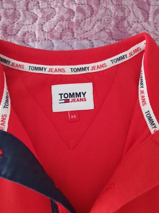 Polo Tommie Jeans rojo XS