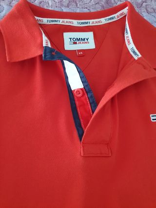 Polo Tommie Jeans rojo XS