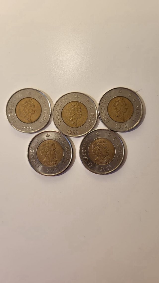 Monedas de 2 dólares de Canadá