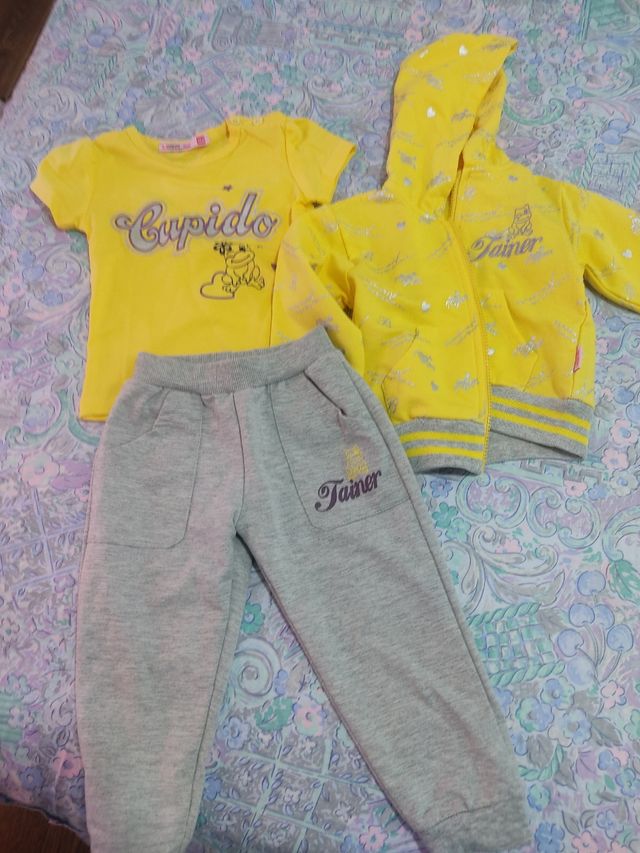 Chándal de niña de 3 piezas