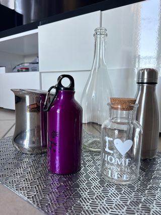 set cucina caraffa,borracce, bottiglie