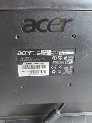 Monitor de PC 15" Acer AL1511eb