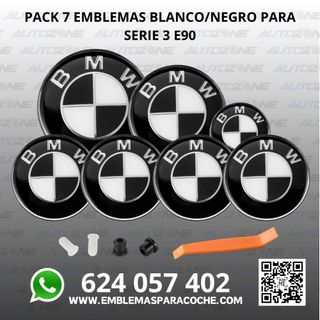 Pack emblemas BMW Blanco/Negro para Serie 3 E90