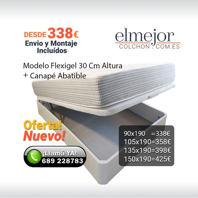 Colchón Muelles 30 Cm+Canapé Nvo Oferta Wallapop