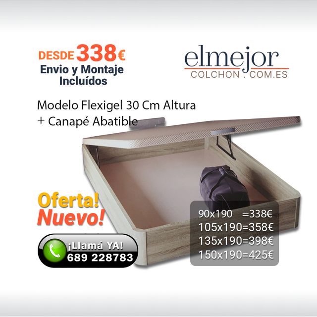 Colchón Muelles 30 Cm+Canapé Nvo Oferta Wallapop