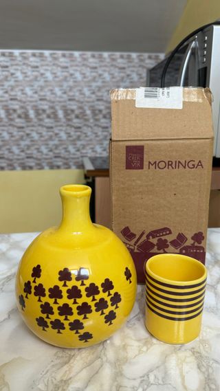 Moringa in Ceramica con Tazza   2 Pezzi  