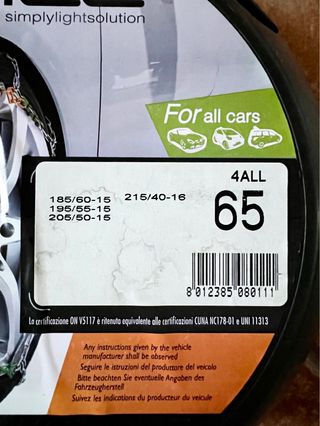 Catene per auto nuove