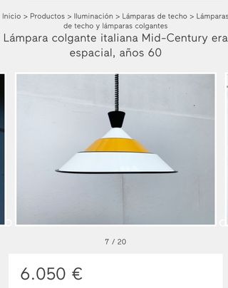 Lámpara italiana años 60 Space Age XXL