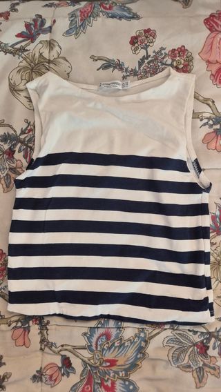 Top rayas azul y blanco 