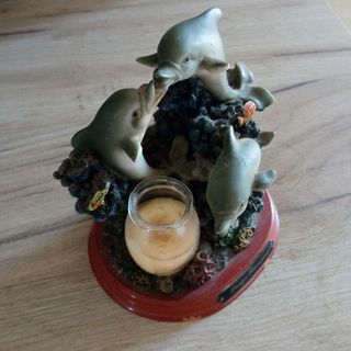 Peça decorativa golfinhos