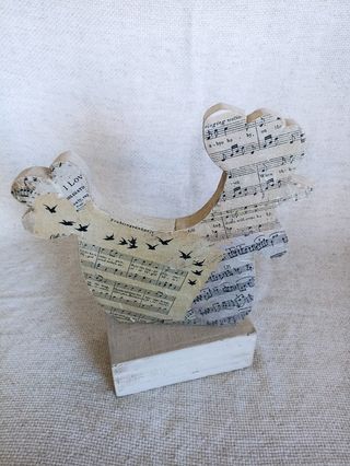 Gallo madera decoración