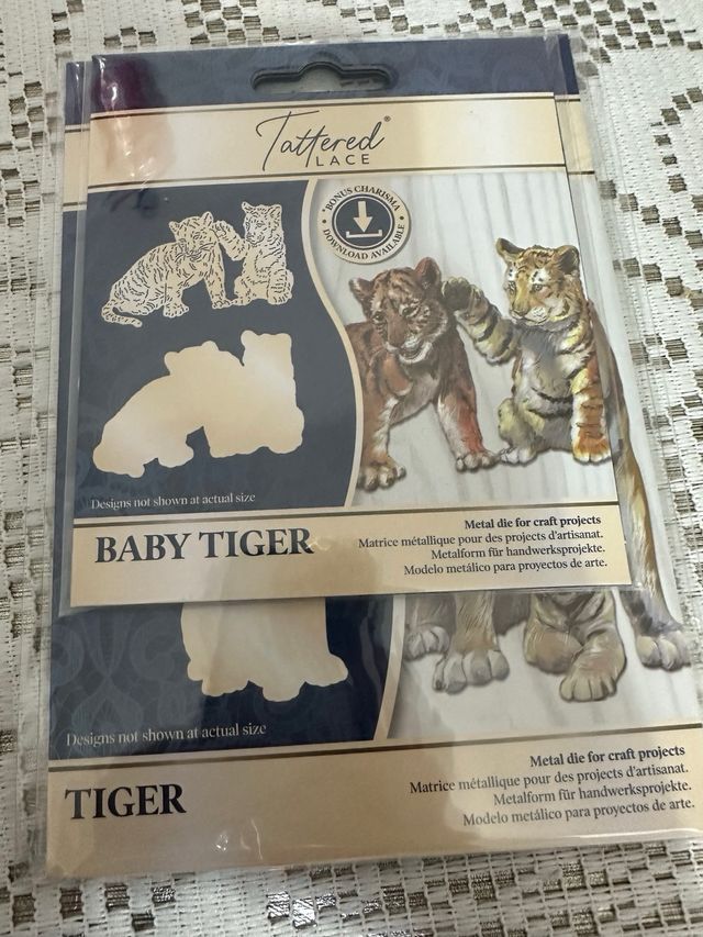 Troqueles manualidades 3 d tiger / baby tiger