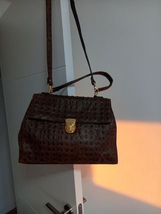 Bolso piel becerro imitación cocodrilo