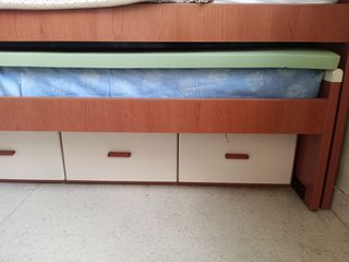 Cama doble nido con cuatro cajones