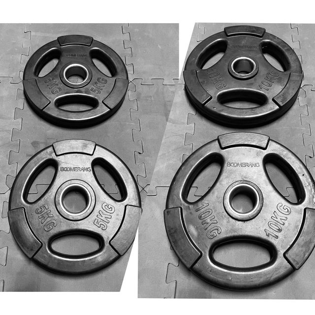 ✅ 2 DISCOS DE 10KG Y 2 DISCOS DE 5KG 50MM