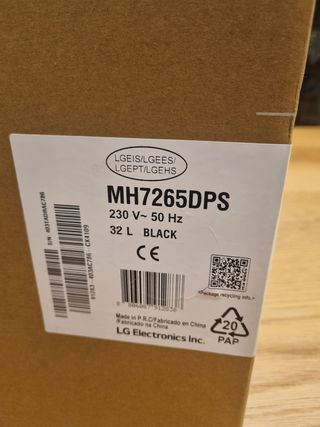 Microondas / Horno LG MH7265DPS