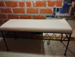 Banqueta de forja 100cmx35cm y 50cm de alto 