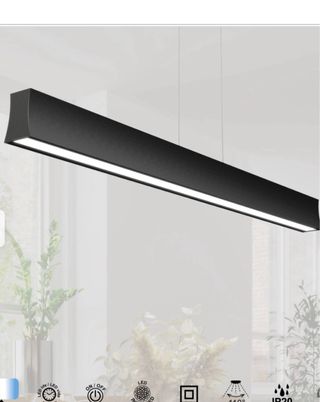 Lampara de techo negra