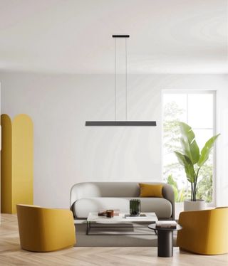 Lampara de techo negra