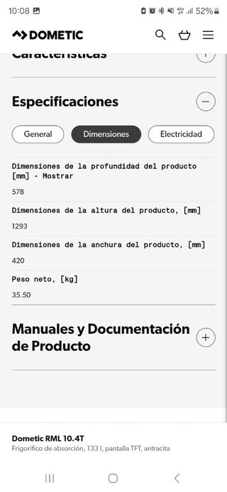 Nevera trivalente dometic