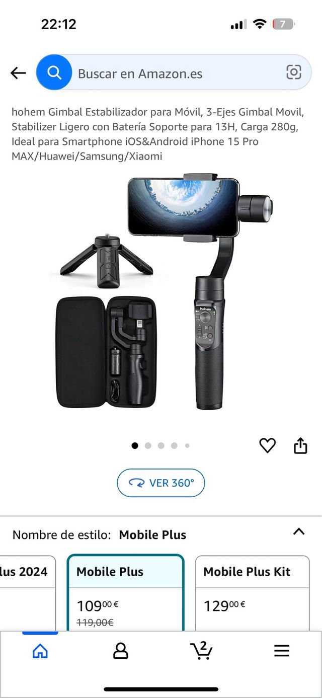 Gimbal estabilizador para movil new