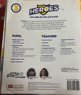 LIBRO INGLES 3.PRIMARIA “HEROES”