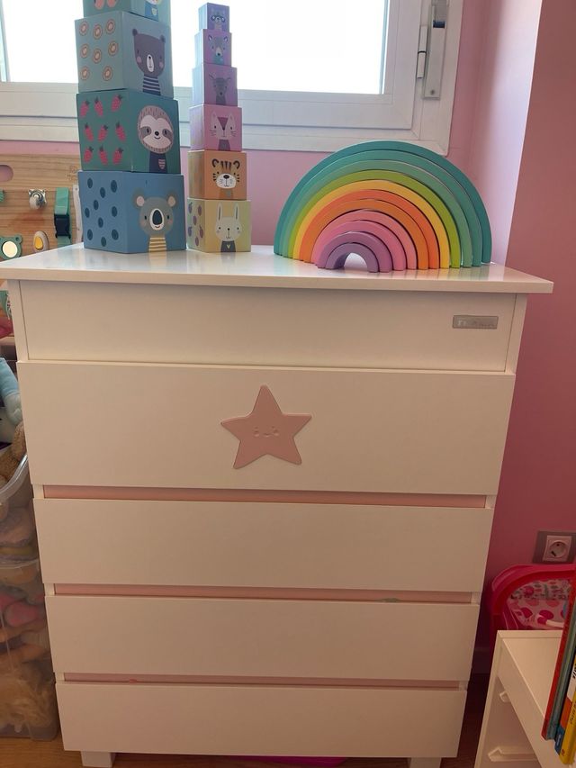 Conjunto cuna colecho y cajonera