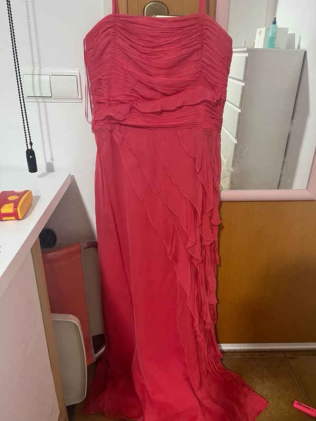 Vestido de festa coral tamanho L