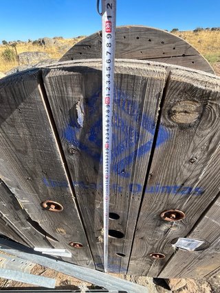 Bobina madera mesa exterior