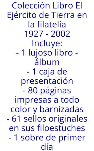 Álbum sellos El ejército de tierra
