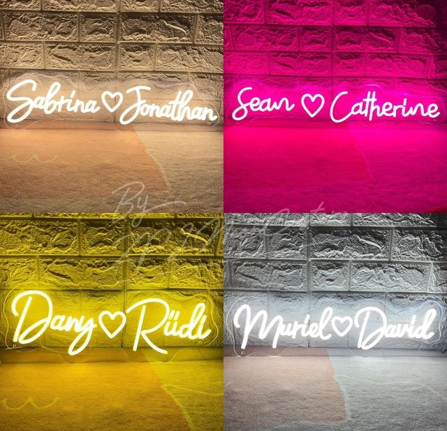 Letrero neón boda