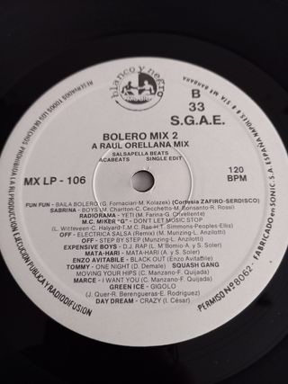 Bolero Mix 2. Recopilatorio Italo-Disco. 1987