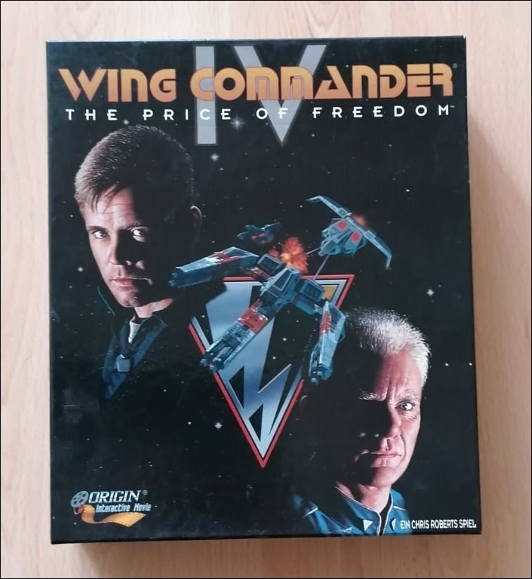 Jeu PC Wing Commander IV - The Price Of Freedom BIG BOX Avec Poster - Très Bon État Vintage