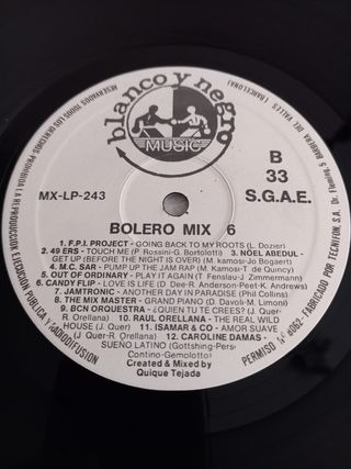 Bolero Mix 6. Recopilatorio. 1990