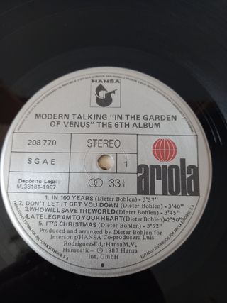Modern Talking - In The Garden Of Venus. 1987 Lp