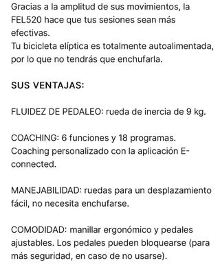 BICICLETA ELÍPTICA DOMYOS 520