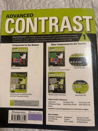 Libro De Ingles 1 Bachillerato ADVANCED CONTRAST