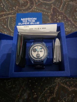 Swatch X Omega Súper Blue Moon Face