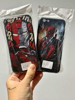 2 Fundas iPhone 6/6s > Iron Man & Deadpool