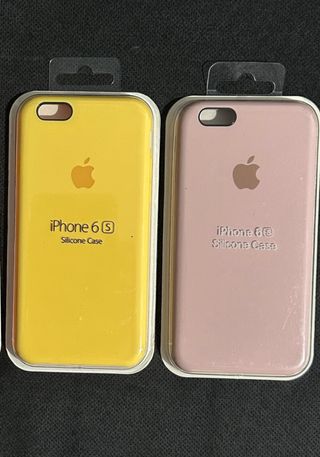 2 Fundas iPhone 6/6s Silicona Apple Colores