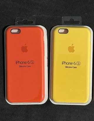 2 Fundas iPhone 6/6s Silicona Apple Colores