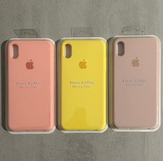 3 Fundas iPhone XS MAX Silicona Apple Colores
