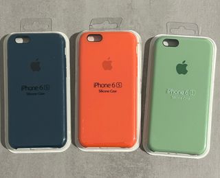 3 Fundas iPhone 6/6s Silicona Apple Colores