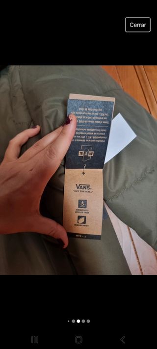 Vans Chaqueta hombre verde caqui talla M