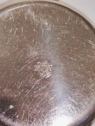 Antiguo colador plata cepador cedazo inglés