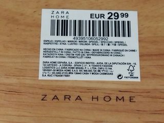 Espejo Zara Home