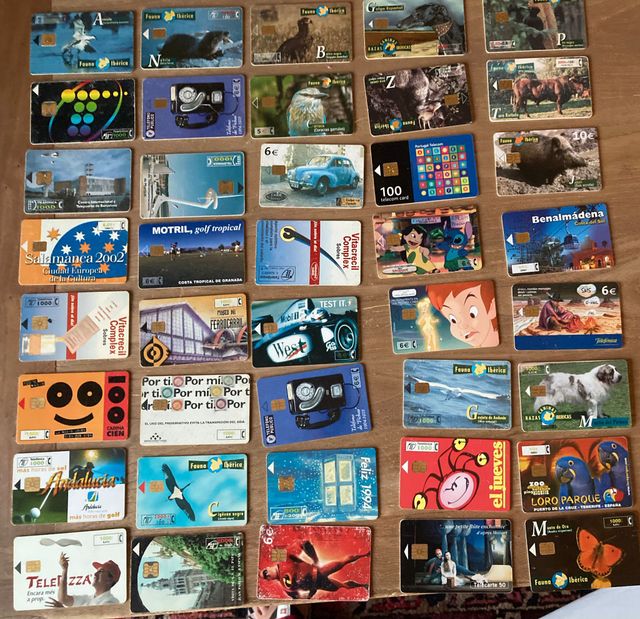 Tarjetas de cabina. Telefónica. Años 90