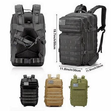 Mochila tactico militar 50L CAMU. +2 parche velcro