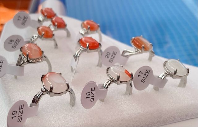 Anillos Naranja y blanco Lote 10