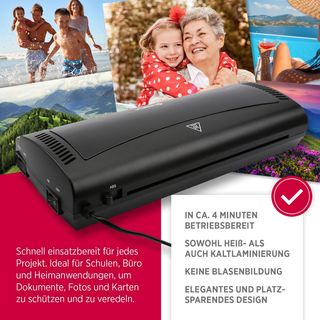 plastificadora 4 en 1 para A4. 75 - 125 micras